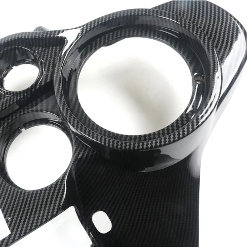 Vista 6 de Carenado interior con doble DIN GPS estéreo para Harley-Davidson Touring FLH 1996-2013-Efecto fibra de carbono