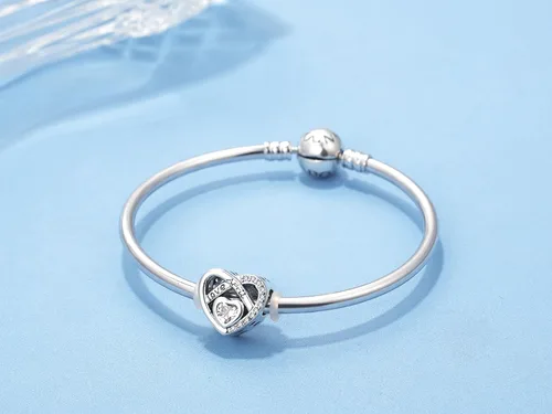 Vista 2 de Abalorio de piedra natal apto para pulseras Pandora, pulseras de alas de ángel para pulseras y collares, regalos de cumpleaños