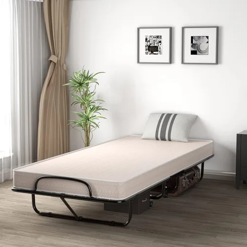 Vista 4 de KOMFOTT Cama plegable individual con colchón de 5 pulgadas, cama plegable con colchón de espuma viscoelástica, cama plegable portátil con marco