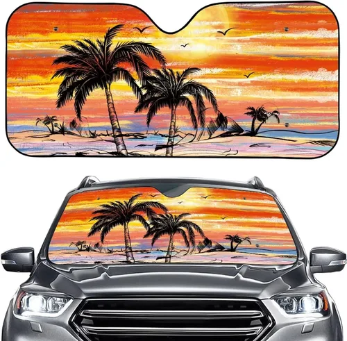Vista 49 de Talayituse Parasol para parabrisas de automóvil, diseño de gato divertido 3D, ajuste universal, para automóvil, camión, SUV, bloquea el sol