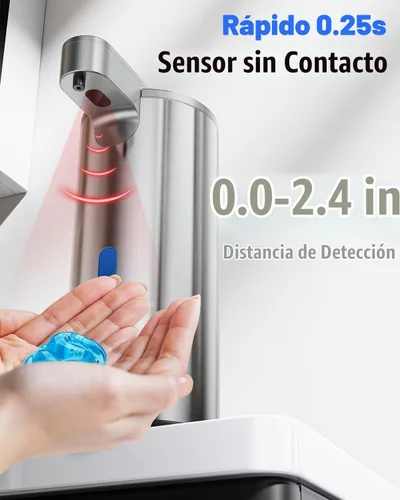 Vista 3 de Fantictas Dispensador automático de jabón sin contacto, acero inoxidable