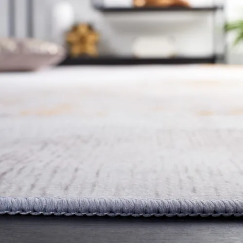 Vista 4 de SAFAVIEH Tacoma Collection - Alfombra de área de 2 pies 6 pulgadas x 6 pies, gris y dorado, antideslizante y fácil de limpiar, ideal para sala