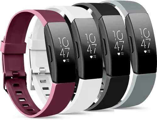 Vista 9 de IEOVIEE 4 Pack Compatible Bands for Fitbit Inspire 2, HR, Ace 2 & Inspire, Adjustable Silicone Sport Wristbands