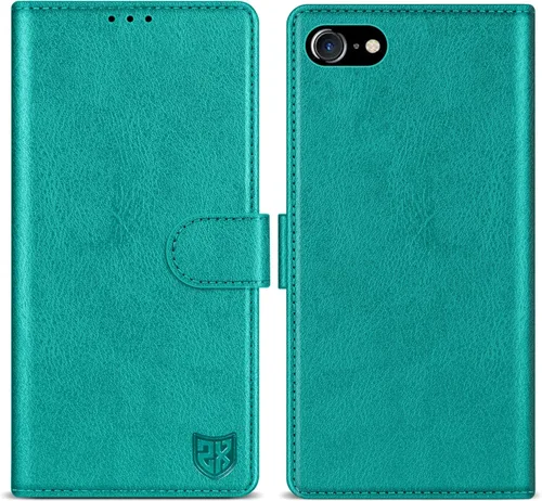 Vista 12 de ZZXX Funda tipo cartera para iPhone 7 Plus/iPhone 8 Plus con bloqueo RFID, ranura para tarjetas, función atril, cierre magnético, funda protectora