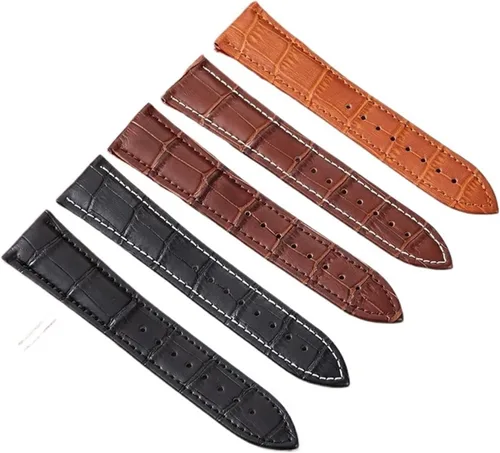 Vista 2 de Correas clásicas de cuero Watcbands 0.945 in 0.866 in 0.787 in 0.709 in 0.630 in hombres de negocios pulseras reloj accesorios correas