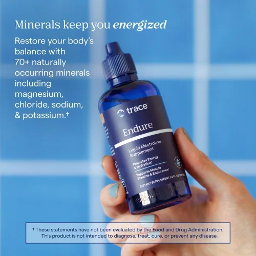 Vista 5 de Trace Minerals Research , Endure, electrolito de rendimiento, botella de 4 onzas