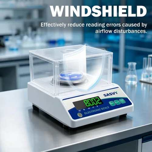 Vista 4 de Báscula de laboratorio 17.64 oz x 0.00 oz Escala científica g/oz/ct/lb Balanza analítica electrónica digital de alta precisión para joyería, cocina
