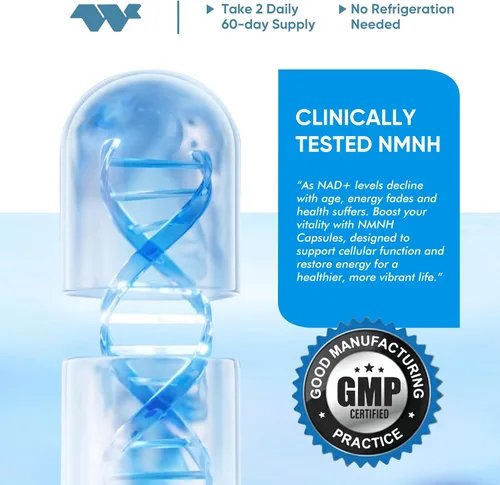 Vista 7 de NMNH (alternativa al suplemento NMN), 1000 mg por porción NAD Suplemento para aumentar los niveles de NAD+ a medida que envejecemos