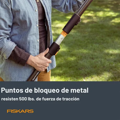 Vista 7 de Fiskars XtendControl - Podadora de árbol de 6 pies con sierra de triple molienda de 15 pulgadas x 1, poste de extensión individual de 3 a 6 pies