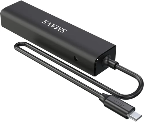 Vista 5 de OTG Adaptador Ethernet USB compatible con Roku Express 4K+ 2021 y Fire TV Stick Streaming Media Player - Micro USB a 3 puertos USB Hub con LAN