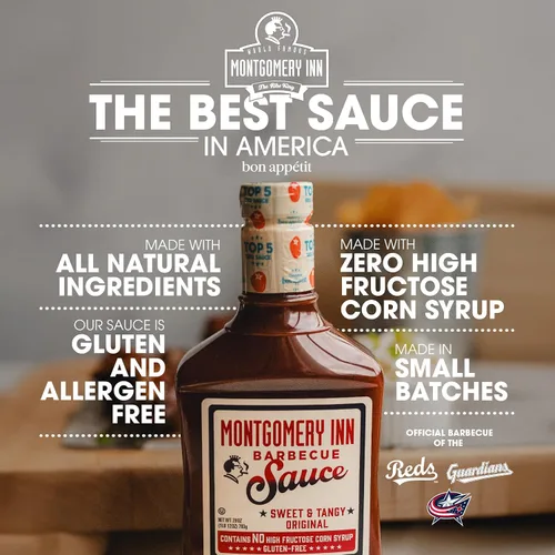 Vista 5 de Montgomery Inn Salsa de barbacoa (28oz) - Paquete de 3 Original dulce y picante