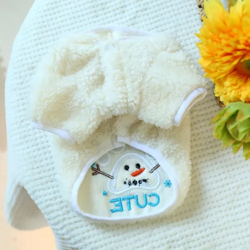 Vista 6 de Suéter de Navidad para perro con capucha para perro, chaquetas para gatos, ropa para perro, ropa para perro, cálido, suave, acogedor, abrigo