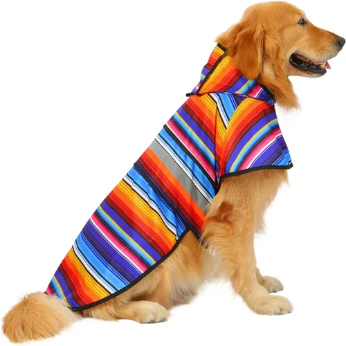 Vista 44 de HDE - Impermeable protector con capucha para perros y cachorros, tallas de la S a la XL (diseño de patos de goma, talla S)