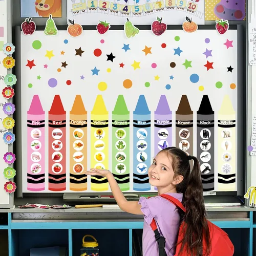 Vista 13 de Colorida calcomanía de pared inspiradora, citas motivacionales, calcomanías de pared con texto positivo para aula, diseño de lunares extraíbles