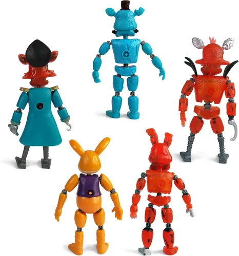 Vista 3 de Toysvill Inspirado en el juego Five Nights FNAF Colección Piratas Juego de 5 figuras de acción de Freddi
