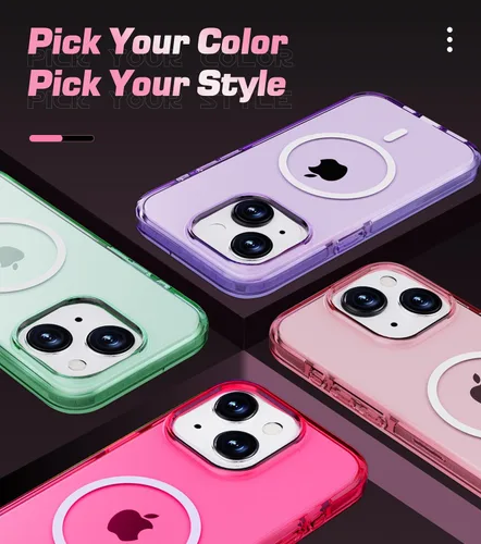 Vista 6 de ArtsEvo Magsafe - Funda magnética diseñada para iPhone 13 y iPhone 14, protección contra caídas de 6.6 pies, funda protectora de cámara de cuerpo