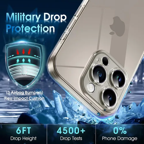 Vista 517 de Supdeal Funda cristalina transparente para iPhone 11, [No se amarillea] [Protección de la cámara] [Probado contra caídas de grado militar] Funda