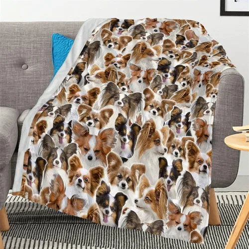 Vista 7 de Airedale - Manta de regalo para perro, linda manta de franela estampada para cama, sofá, sofá