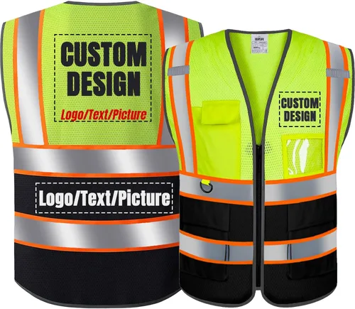 Vista 36 de BeautyWill Chaleco de Seguridad con Logo Personalizado Clase 2 Chaleco Reflectante de Alta Visibilidad Chaleco de Construcción Transpirable