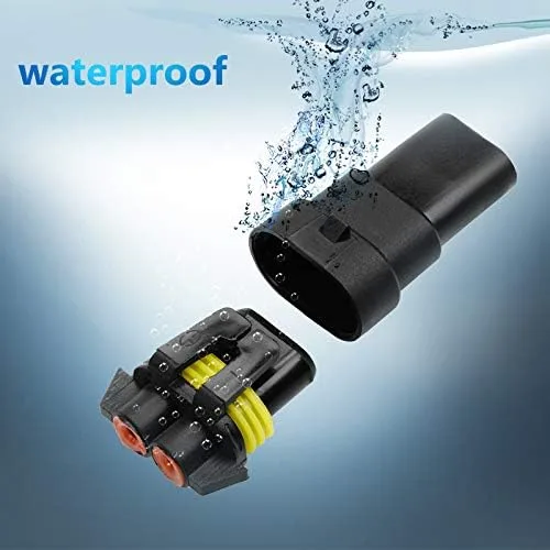 Vista 5 de 9006 9005 HB4 HB3 - Conector impermeable macho y hembra, adaptador de cable para faros delanteros, luces antiniebla, 5 pares