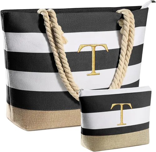 Vista 56 de YOOLIFE Bolsas de playa para mujer, bolsa de lona de viaje, bolsa impermeable para piscina, artículos esenciales de viaje, regalos para mujeres