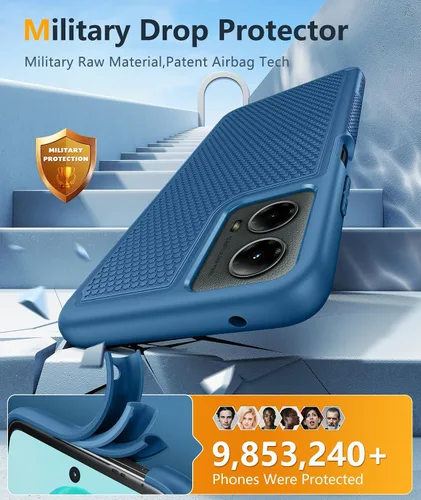 Vista 378 de FNTCASE Funda para iPhone 17 Pro: Fundas delgadas translúcidas de color azul claro compatibles con MagSafe, protección completa de la cámara