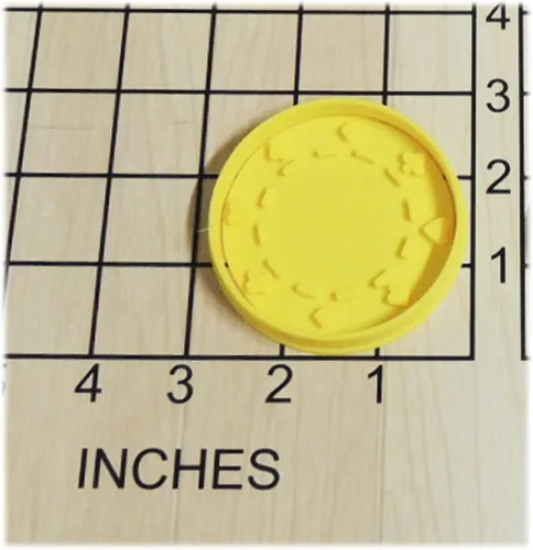 Vista 2 de Casino Poker Chip Cookie Cutter y sello #1291