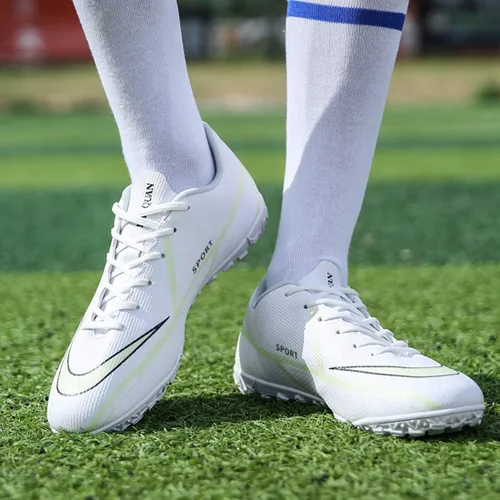 Vista 6 de VXCDFR Zapatos de fútbol para hombre, tenis de fútbol americano juvenil, tenis de césped para practicar en exteriores e interiores