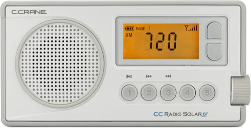 Vista 9 de C. Crane CCRadio Solar con recepción Bluetooth, manivela de emergencia NOAA Weather AM/FM - Radio multialimentada - Linterna LED integrada