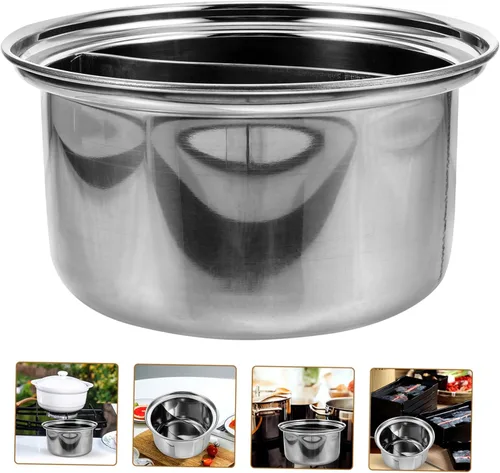 Vista 2 de DOITOOL Olla de sopa pequeña de acero inoxidable compatible con olla de inducción Hotpot Liner