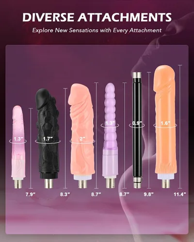 Vista 5 de SENSUA Máquina sexual automática, máquina de consolador de empuje con 6 accesorios y control remoto para mujeres, hombres, parejas, juguetes