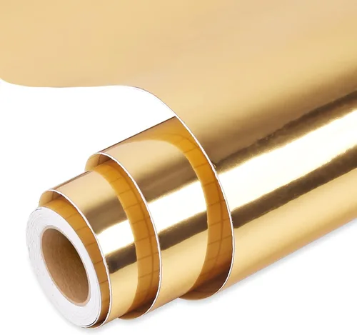 Vista 10 de Prime Vinyl Vinilo permanente, vinilo dorado cepillado compatible con máquina de corte, rollo adhesivo metálico de 12 pulgadas x 10 pies para tazas