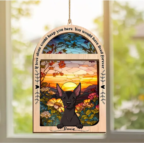 Vista 67 de LOVELYPOD Adorno de Navidad personalizado de sabueso afgano, atrapasoles con nombre, regalos de pérdida de mascotas, regalos para amantes