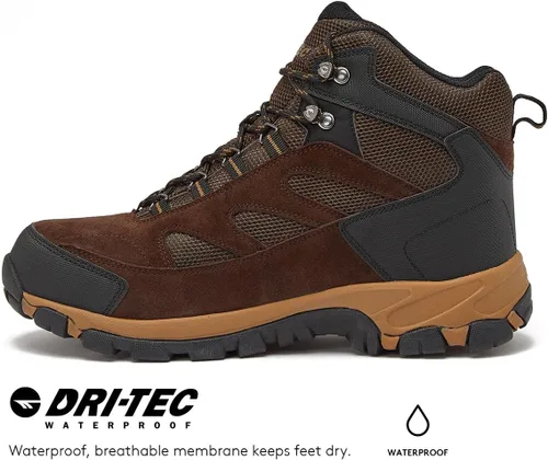Vista 4 de HI-TEC Yosemite WP - Botas de senderismo impermeables para hombre, ligeras, transpirables, para exteriores, para senderismo