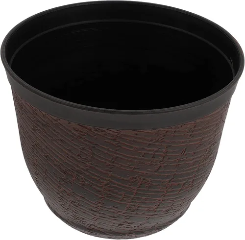 Vista 3 de YARNOW Jardineras de barril de madera, maceta rústica, maceteros de flores, cajas de barriles de madera, maceta de flores, caja de contenedores