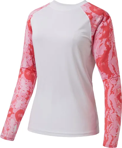 Vista 19 de BASSDASH – Camiseta de manga larga para mujer con protección solar UV UPF 50+ para pesca y senderismo Negro