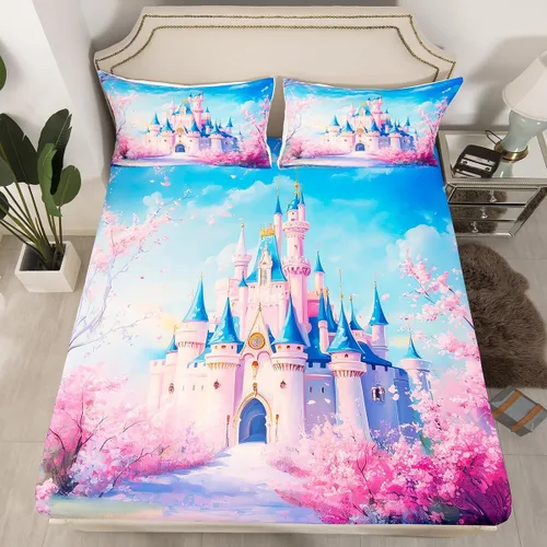 Vista 20 de Lindo Axolotl - Sábana bajera ajustable para niños, tamaño individual, juego de ropa de cama de animales marinos de dibujos animados, decoración