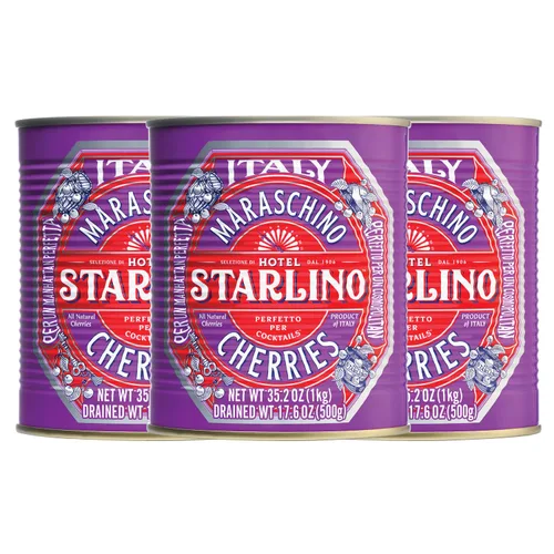 Vista 8 de Hotel Starlino Cerezas marrasquino premium, fabricadas en Italia, lata