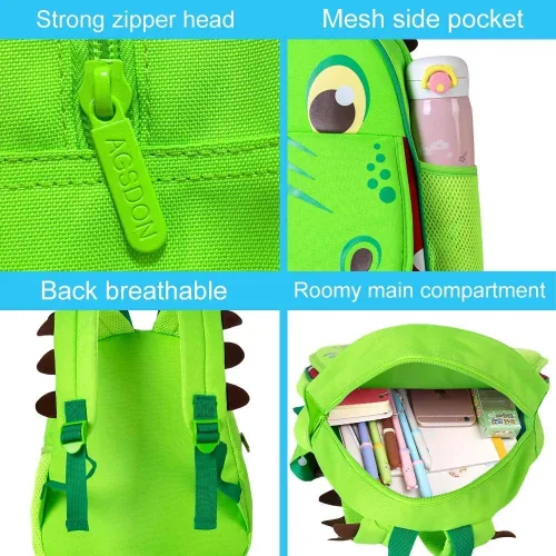 Vista 5 de CCJPX Mochila para niños y niñas, 12.5 pulgadas, dinosaurio, unicornio, preescolar, mochila escolar linda para jardín de infantes