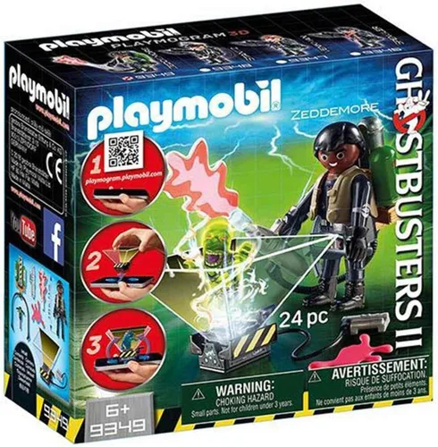 Vista 4 de PLAYMOBIL 9349 Ghostbusters II Winston Zeddemore Playmogram Figura 3D