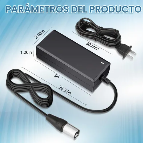 Vista 3 de Cargador de batería de scooter eléctrico XLR de 3 pines de 24V 2A para Go-Go Elite Traveller Plus HD US, Pride Mobility Scooter, Ezip Mountain