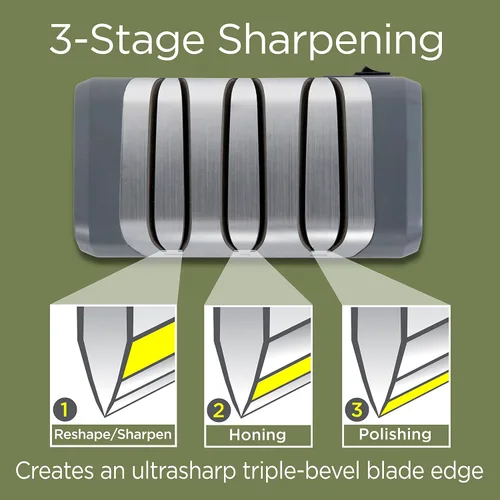 Vista 7 de EdgeCraft SHE32 Afiladores de cuchillos eléctricos con batería recargable para cuchillas rectas y dentadas de 20 grados con abrasivos 100%