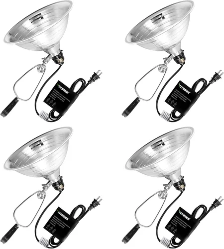 Vista 14 de VIVOSUN Paquete de 2 lámparas de abrazadera con reflector de aluminio