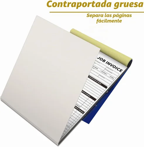 Vista 3 de Formularios de pedido de trabajo sin carbono, facturas de 7.5 x 11 pulgadas para pequeñas empresas, libro de pedidos de ventas con tablero