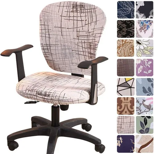 Vista 14 de Melaluxe - Funda para silla de oficina de computadora, funda universal protectora y elástica, cubierta elástica para silla giratoria