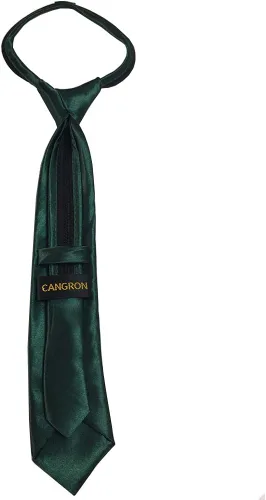 Vista 2 de CANGRON Corbata para niños pequeños, corbata de satén preatada con caja de regalo