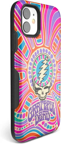 Vista 2 de Funda Casely para iPhone 11 Arte del Caos Calavera de Grateful Dead Diseño Protector Atrevido
