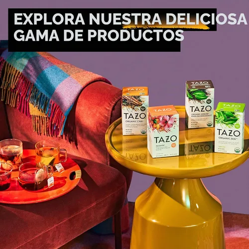 Vista 6 de TAZO Bolsas de té Earl Grey orgánico, té negro con cafeína, 16 bolsas de té en total