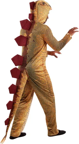 Vista 3 de Disfraz de estegosaurio espinoso para adultos, disfraz de dinosaurio para hombre