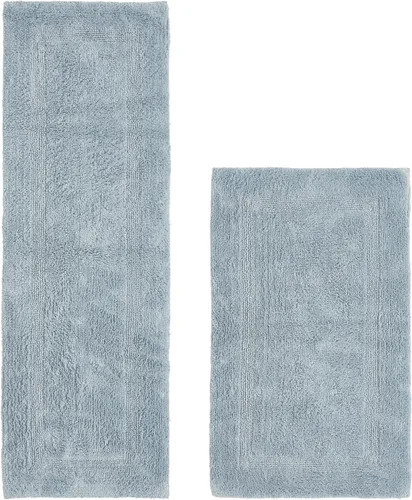 Vista 50 de Better Trends Alfombra de Inodoro en Forma de U Cubierta de Asiento de Inodoro de Lujo 100% Algodón Absorbente de Agua, Cubierta de Tapa Reversible